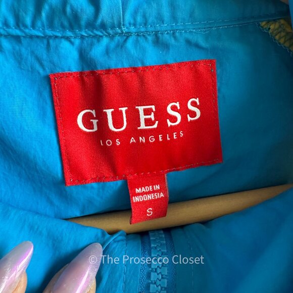 GUESS Retro Windbreaker - Colorblock 90s Active Dad Spring Jacket (S) - Picture 4 of 7